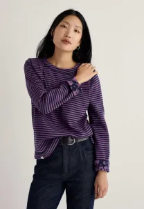 Топ с длинными рукавами gwennol Seasalt Cornwall, Blue - Blotted Flax Flower Sea Cave