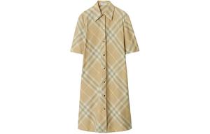 Платье женское Burberry Vintage-check с короткими рукавами, бежевый