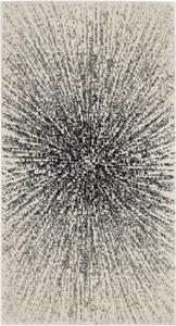 Ковер SAFAVIEH, 67 x 153 см, Evoke Collection Black/Ivory EVK228K Abstract Burst Non-Shedding для гостиной и спальни