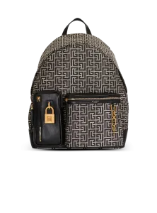 Рюкзак из жаккарда с монограммой Pulse Balmain, черный