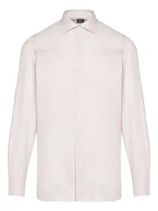 Рубашка в полоску Finamore 1925 Napoli, нейтральный