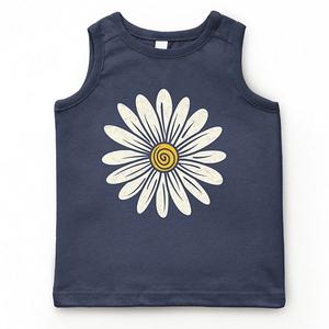 Белая футболка-майка с ромашками для подростков The Juniper Shop, Navy