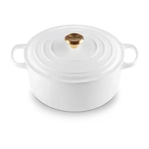 Кокотка чугунная круглая Le Creuset, белый
