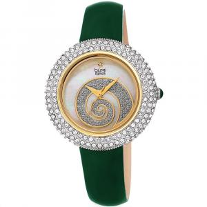 BUR209 Деловые часы в круглом корпусе Burgi, золото