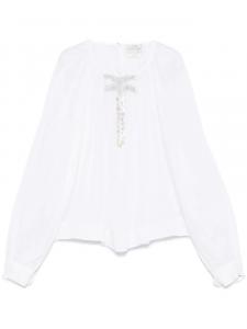 Рубашка Forte Forte с отделкой бисером, белый