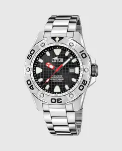 Мужские часы 18929/D Diver из серебристой стали LOTUS, серебряный