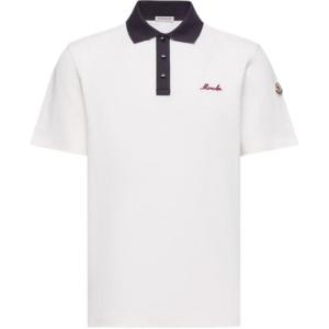 Футболка с вышитым логотипом Moncler, белый