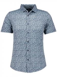 Рубашка из мягкого трикотажа, современный крой, синего цвета Ragman