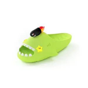 HelloSlippers Акулки Кэннонбол, Слайдеры унисекс неоново-зеленые, цвет Neon Green