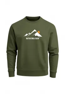 Толстовка grafik berge с принтом спереди Neverless, Oliv