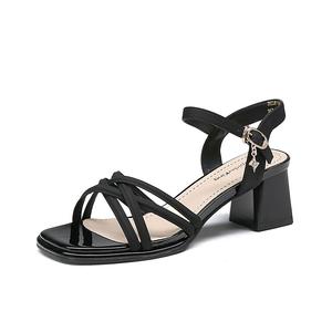 Сандалии с одним ремешком женские Spider King, Black