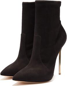 Женские закрытые ботильоны FSJ с острым носком, удобные высокие каблуки-шпильки, элегантная обувь для вечеринок, размеры 4-15 M US, Black