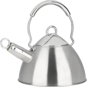 Чайник GSW "Мираж", нержавеющая сталь 18/8, (1 шт), ностальгический, индукционный Ø 20 см + высота 11,0 см, цвет edelstahlfarben