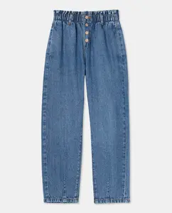 Джинсовые брюки бумажный пакет для девочки Kids El Corte Inglés, светло-серый