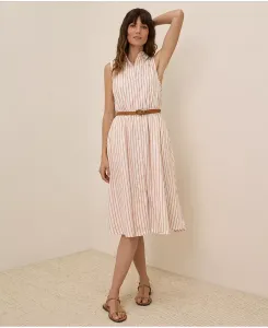 Женское легкое хлопковое платье-рубашка без рукавов Sunset из органического хлопка Pact, коричневый/бежевый