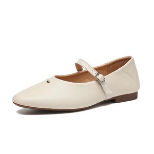 ZHR Туфли Мэри Джейн женские, абрикосовые, бежевые