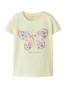 NAME IT Футболка 'NMFDEPPA' в пастельно-желтом цвете