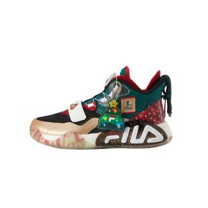 FILA KIDS Детские баскетбольные кроссовки Low Top с технологией BOA, противоскользящие, амортизирующие, цвет High Mountain Green Black