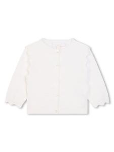 Chloé Kids кардиган с фестонами, белый