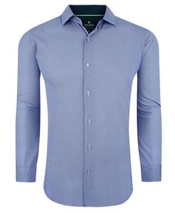 Мужская классическая рубашка на пуговицах в мини-клетку для выступлений Tom Baine, цвет Blue