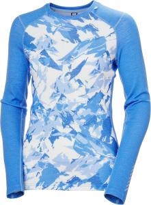 Helly-Hansen W LIFA Merino Midweight Graphic Crew Base Layer Crew Top Thermal Shirt, Long Sleeve, Cold Weather, Breathable Helly Hansen, 556 Ultra Blue