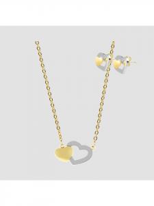 Adeliás Женское колье из нержавеющей стали, 45 см, серебристое