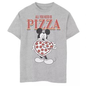 Футболка с изображением Микки Мауса и друзей Disney для мальчиков 8–20 лет «Микки: все, что тебе нужно, это пицца» Disney