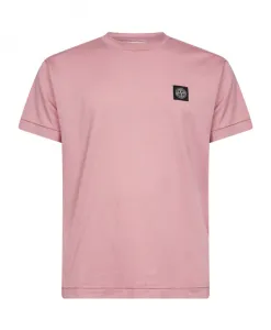 2100027 Футболка из хлопкового трикотажа 60/2 Stone Island, розовый