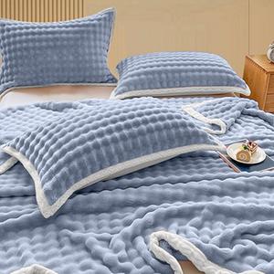 Флисовое одеяло Blateno 100x150 см, голубой