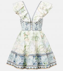 Хлопковое мини-платье с кристаллами Camilla, Jardim Party