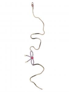 Длинные серьги с кристаллами в форме банта DSQUARED2, мультиколор