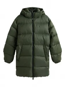 Пуховик с капюшоном Tommy Jeans, зеленый