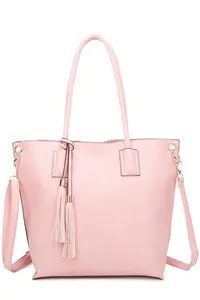 Сумка-тоут Reid из искусственной кожи с двойной кисточкой Fontanella Fashion, розовый