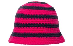 Вязаная ведро-шляпа с узором Swirl Stussy, Розово-красный
