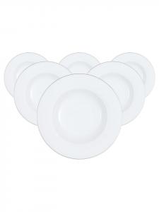Набор тарелок глубоких Villeroy & Boch Anmut Platinum, 6 предметов, 24,8 см, белый