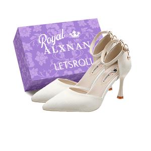 Женские туфли на высоком каблуке Alxnan, Ecru+Box