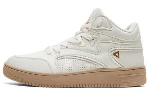 Теплые амортизирующие износостойкие высокие скейтборд кроссовки женские экрю зимняя японская версия PEAK