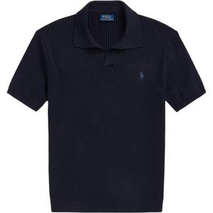 Футболка с короткими рукавами и ребристой вязкой Polo Ralph Lauren, синий