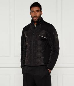 Куртка мужская Boss Green комбинированная с воротником-стойкой, черный