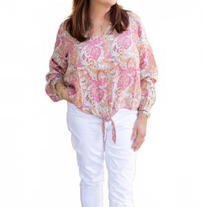 Женский топ с длинным рукавом и принтом пейсли в мультиколоре CHARLIE B