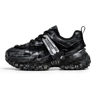 Swinsger Антискользящие износостойкие массивные низкие кроссовки мужские черные, цвет Black