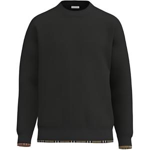 Burberry Свитшот мужской черный с круглой горловиной Moderate