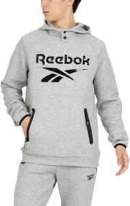 Мужская толстовка с капюшоном Reebok с логотипом, серый