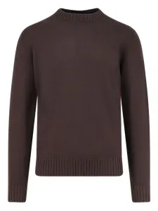 Свитер с круглым вырезом Filippo De Laurentiis, коричневый