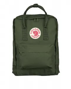 Темно-зеленый виниловый рюкзак унисекс Fjällräven Kanken на молнии, темно-зеленый