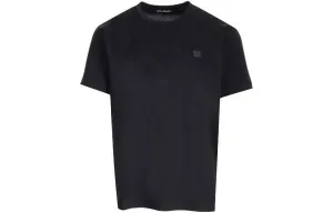 Футболка с логотипом на груди Acne Studios, черный