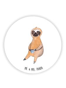 Mr. & Mrs. Panda Магнит на холодильник с изображением ленивца и кофе без слов, белый