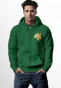 Толстовка Neverless BÄR OUTDOOR PRINT MOTIV FASHION STREETSTYLE, Bottle Green/Green