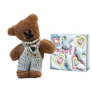 Плюшевый брелок Squeaky Mr Bean Bear высотой 15 см FKOFR, синий