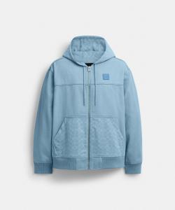 Джинсовая куртка с капюшоном и застежкой-молнией